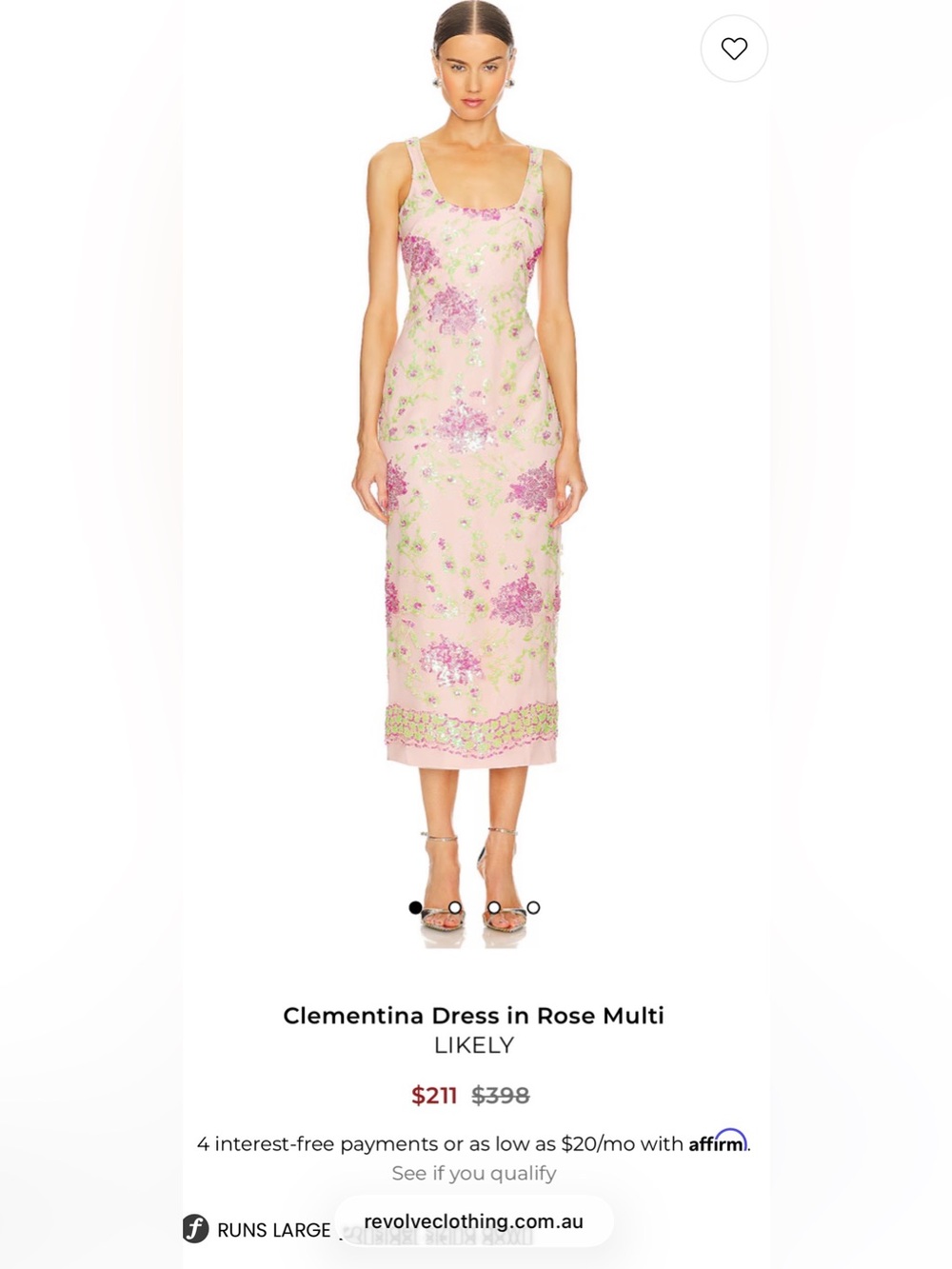 Likely Rose Embellished Midi dress